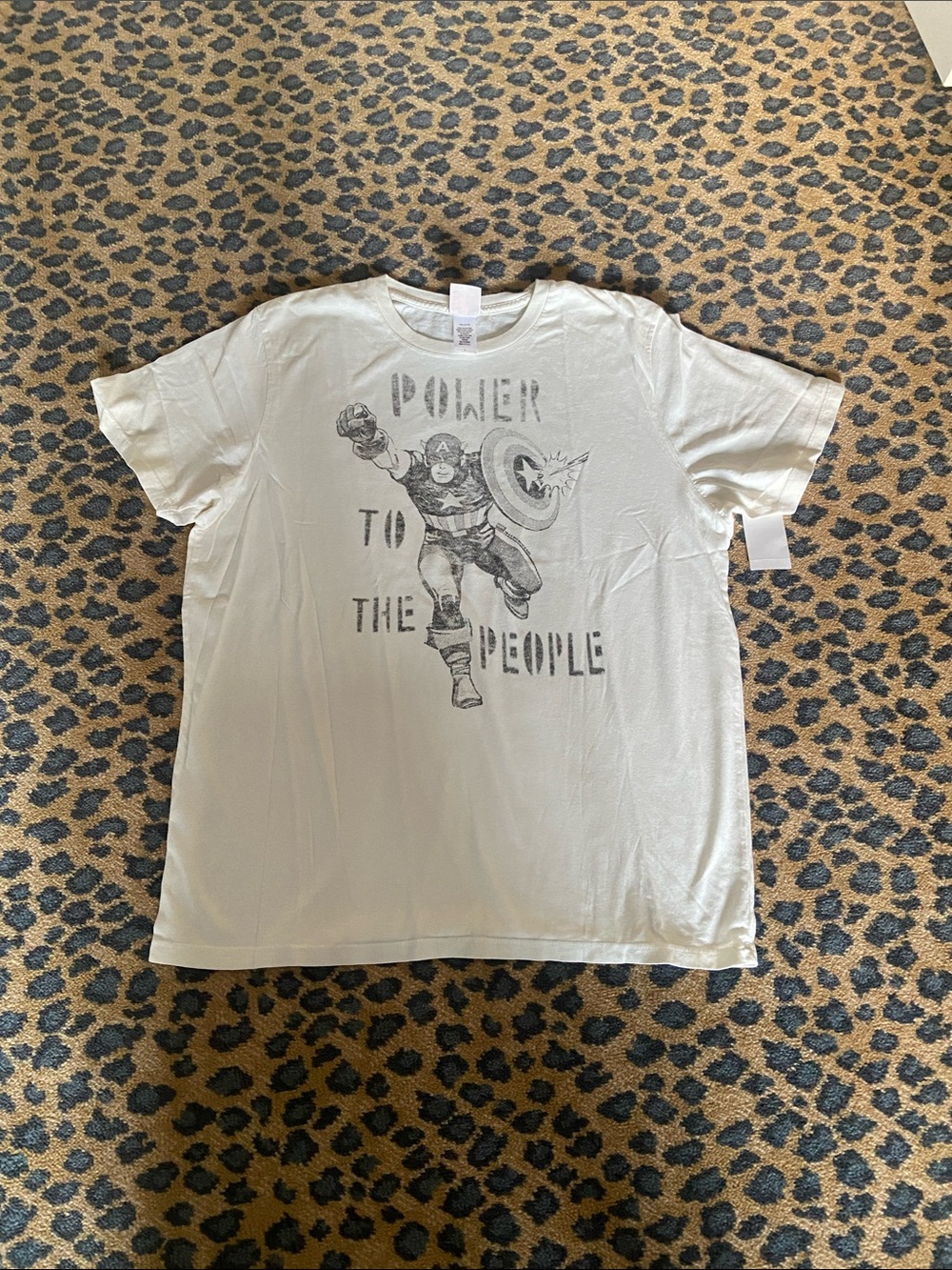 Junk Food Clothing Captain America Graphic Tee - Pale Gray